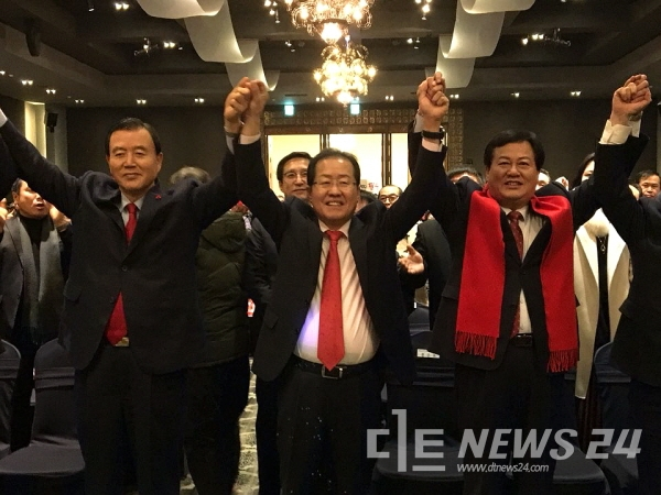 홍준표 자유한국당 대표가 오는 6.13 지방선거에서 필승을 다짐했다. / 사진=이주현 기자