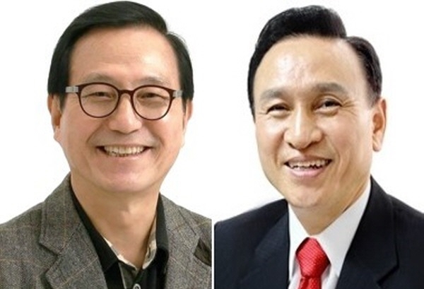 (왼쪽) 박상돈 전 국회의원과 구본영 천안시장.