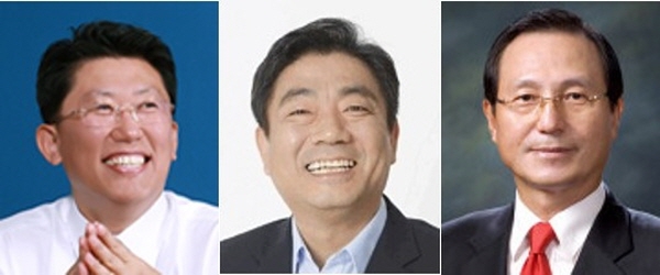 (왼쪽부터) 김영수 천안시의원, 전종한 천안시의장, 박상돈 전 국회의원.