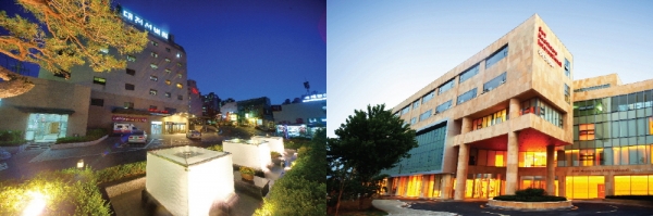 대전선병원(좌측)과 유성선병원(우측).