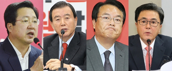 왼쪽부터 자유한국당 이장우-홍문표-정진석-김태흠 의원.