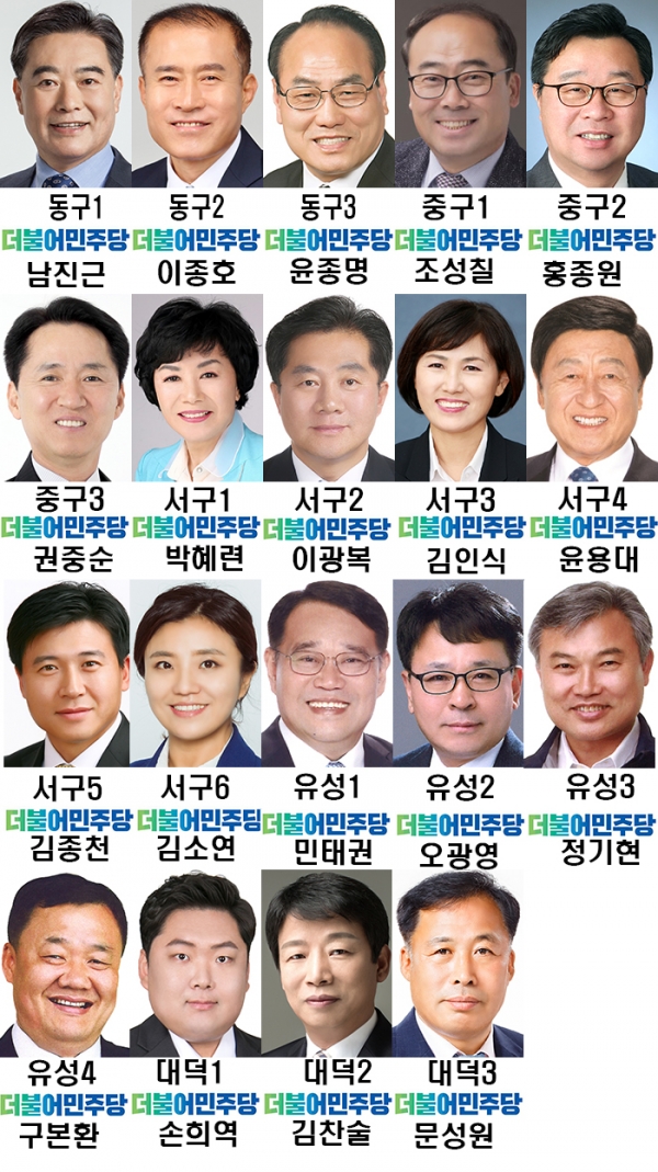 대전시의회의원 선거 당선 유력 후보