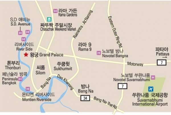1. 방콕 지도.