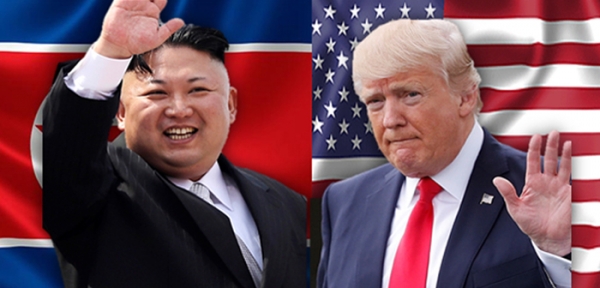 김정은 북한 국무위원장(왼쪽)과 도널드 트럼프 미국 대통령. 자료사진