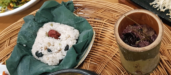 대통밥과 연잎밥