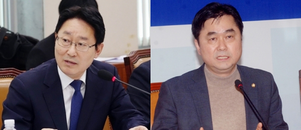 더불어민주당 박범계 의원(왼쪽)과 김종민 의원. 자료사진
