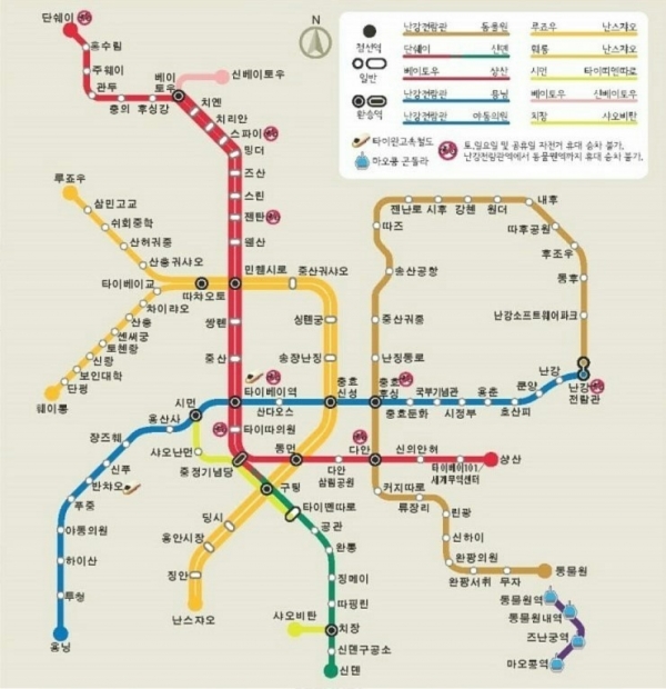 1. 타이베이 MRT 지도