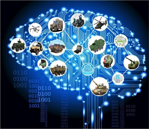 육군이 AI 등 초지능·초연결 과학기술을 기반으로 추진하는 ‘백두산 호랑이 체계(The army TIGER 4.0)’를 이미지로 형상화.