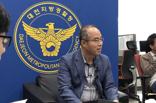 박승호 대전경찰청 마약수사대장이 30일 오전 10시 대전경찰청 기자실에서 마약사범 집중단속 기간 중 43명을 검고하고 7명을 구속했다고 밝혔다.