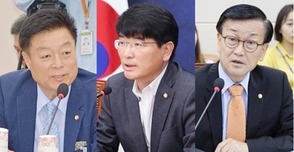 왼쪽부터 이규희-박완주-윤일규 더불어민주당 국회의원.