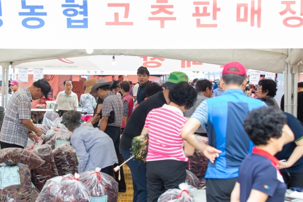 30일 `2019 청양고추·구기자축제'가 청양군 청양읍 백세건강공원에서 2만여명의 관광객이 참가한 가운데 화려한 막을 올렸다.