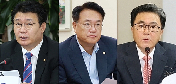 왼쪽부터 자유한국당 정용기, 정진석, 김태흠 의원.