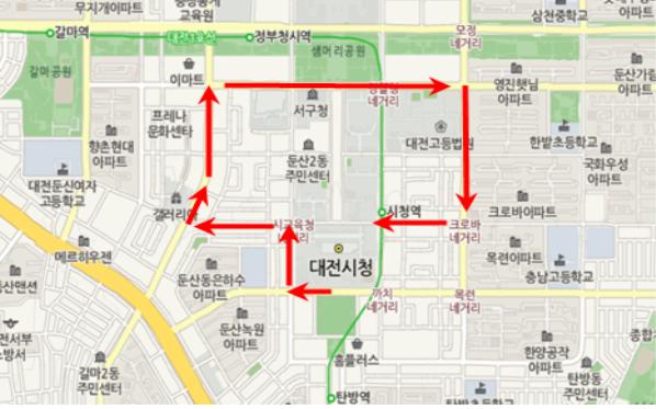 제100회 전국체전을 앞두고 오는 23일 대전시청 부근에서 성화봉송 행사가 진행된다.