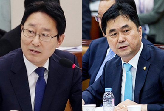 더불어민주당 박범계 의원(왼쪽)과 김종민 의원.