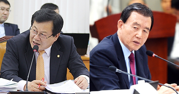 자유한국당 이은권 의원(왼쪽)과 홍문표 의원. 자료사진