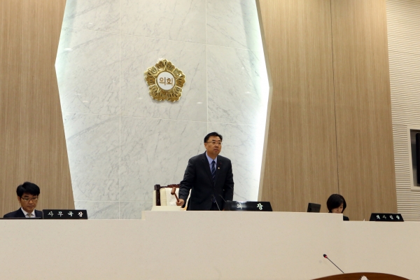 19일 당진시의회 2019년 제2차 정례회 제9차 본회의 장면