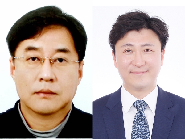 청와대 신임 강민석 대변인(왼쪽)과 한정우 춘추관장. 청와대 제공