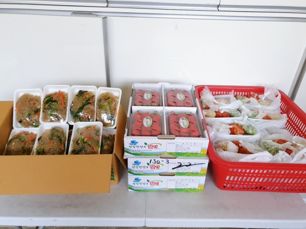 용운동 지역사회보장협의체는 취약계층을 위해 먹거리를 지원했다.