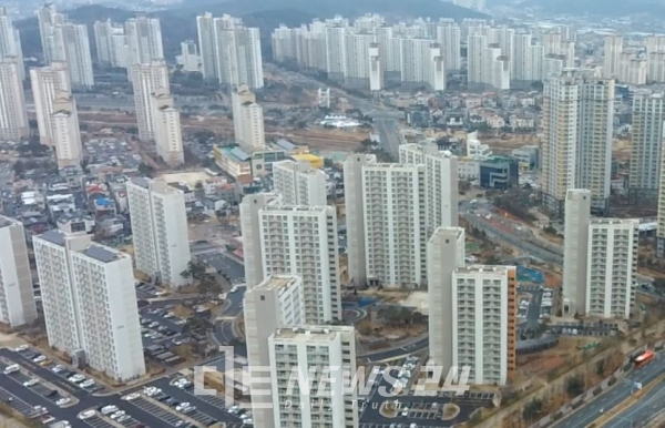 대전지역 아파트 밀집지역. 자료사진.