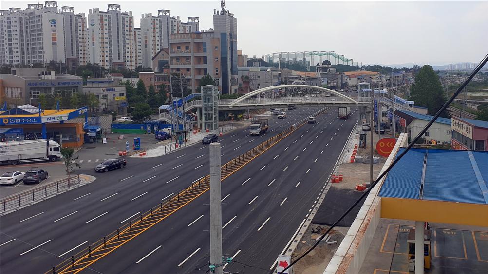 국도 36호선 오송～청주(1구간) 도로확장공사 완공 모습. (사진=행복청)