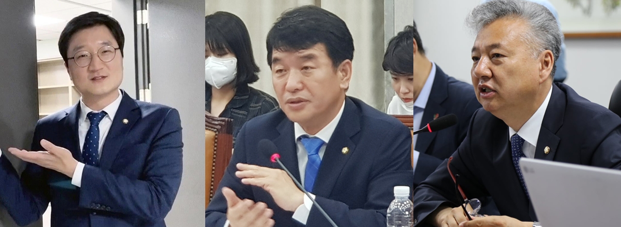 왼쪽부터 장철민‧문진석‧홍성국 더불어민주당 국회의원.