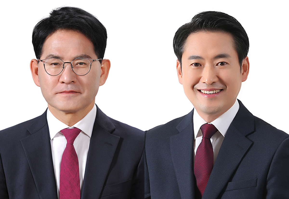 미래통합당 이창수 전 충남도당위원장(왼쪽)과 장동혁 변호사.