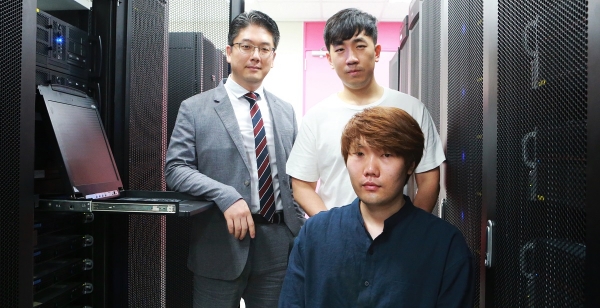 KAIST 김민수 교수(좌측 위), 남윤민 박사 (우측 위), 한동형 박사과정(우측 아래).