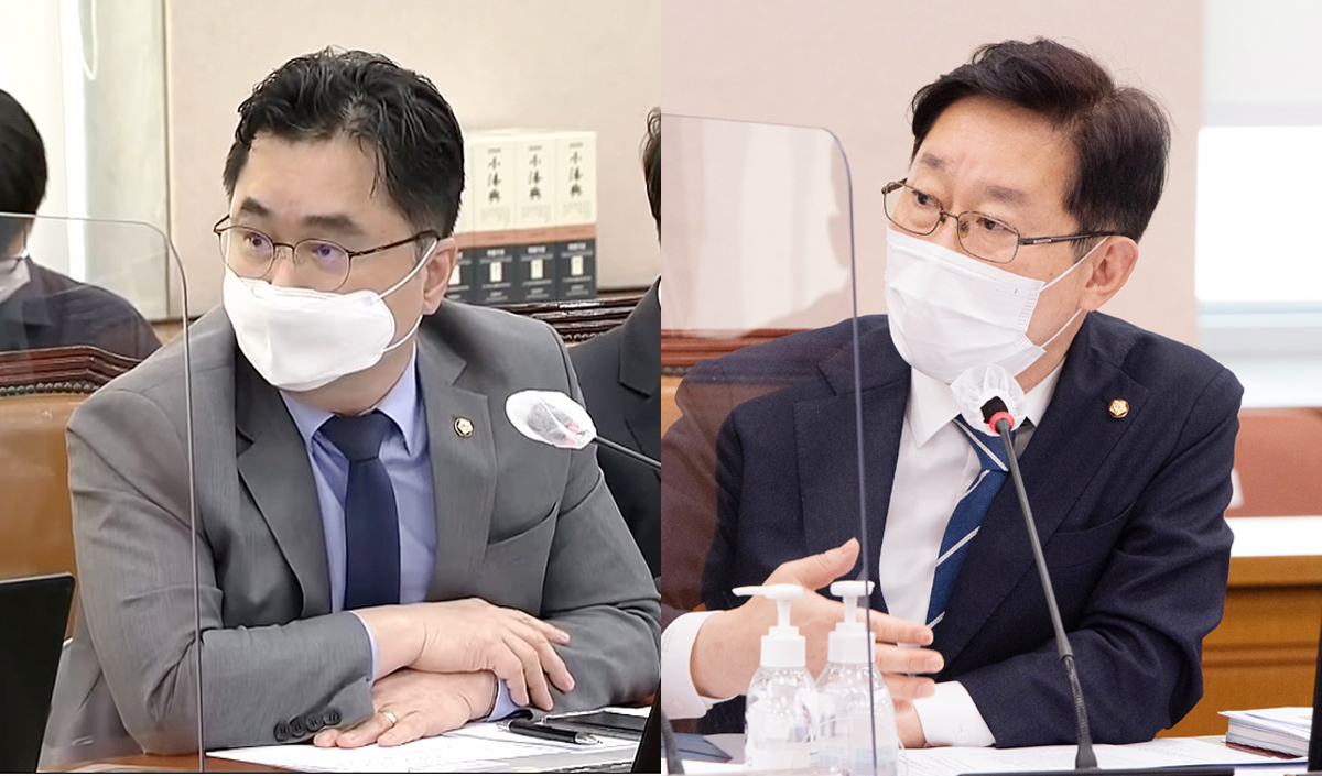 김종민(왼쪽)‧박범계 더불어민주당 의원.