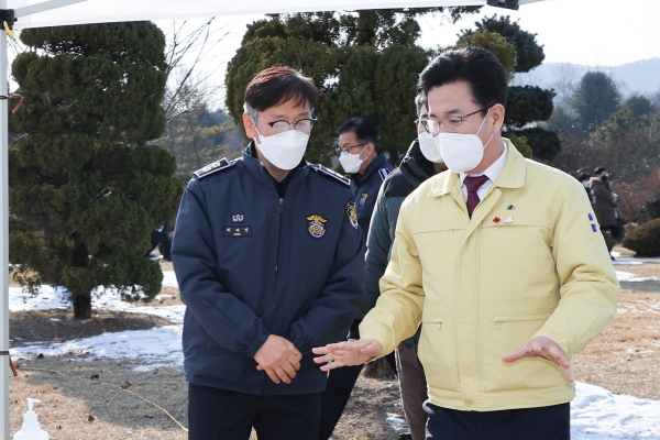 사진=허태정 대전시장이 5일 대전교도소를 방문, 코로나19 대응 실태 등을 점검했다.(대전시청)