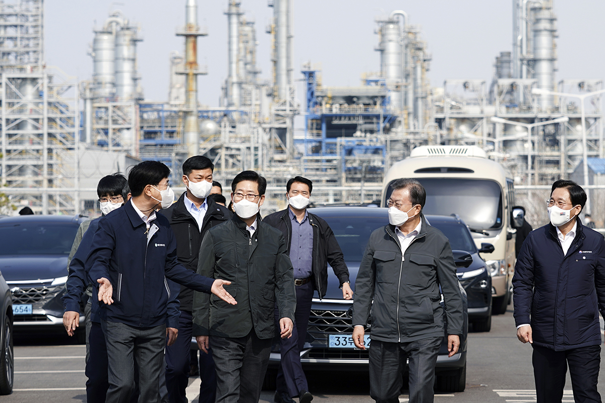 충남도가 추진하는 다양한 수소에너지 관련 사업이 정부 그린뉴딜 정책과 맞물려 시너지 효과가 기대된다. 청와대 제공.