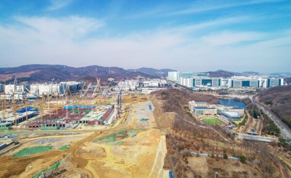 충남 아산시 삼성디스플레이 탕정 2단지 공사현장 모습. 아산시청 제공.