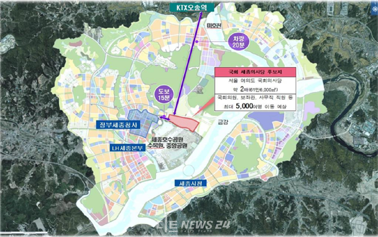 2027년 국회 세종의사당 건립이 몰고올 변화는 예측 불허다. 사진은 예정지와 규모, 앞으로 직원 수요 전망. LH 제공.