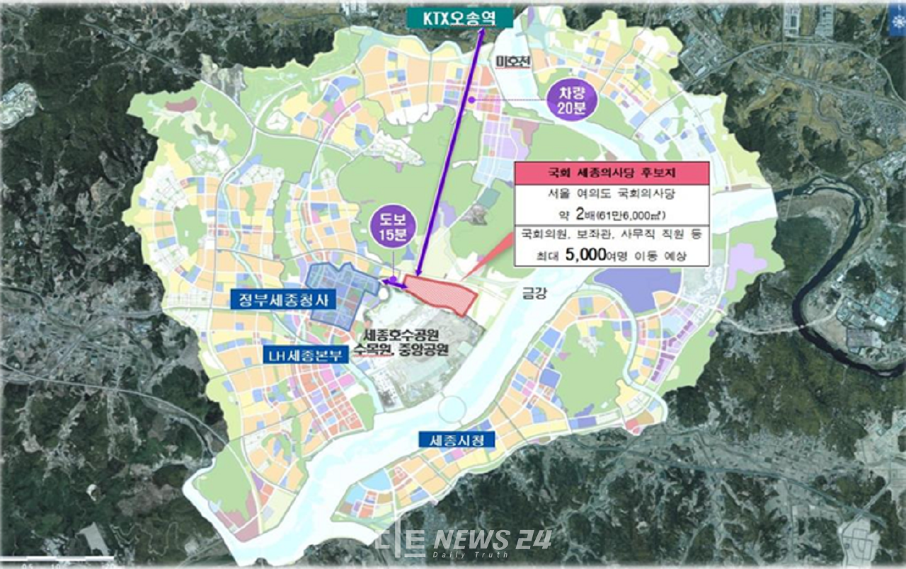 2027년 국회 세종의사당 건립이 몰고올 변화는 예측 불허다. 사진은 예정지와 규모, 앞으로 직원 수요 전망. LH 제공. 