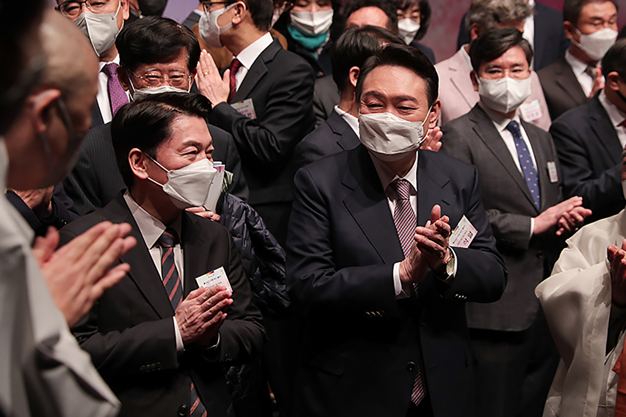 윤석열 국민의힘 대선 후보와 안철수 국민의당 대선 후보의 단일화 성사 여부가 대선 정국의 변수 중 하나로 떠오르고 있다. 국민의힘 홈페이지.