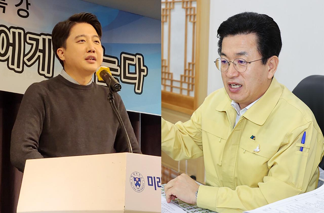 이준석 국민의힘 대표가 지난 27일 대전 방문 중 특강에서 항공우주청 경남 입지와 방위사업청 대전 이전을 공약한 윤석열 대선 후보를 두둔했다. 이에 민주당 소속 허태정 대전시장은 "충청권을 홀대하겠다는 선언"이라며 맞대응에 나섰다.