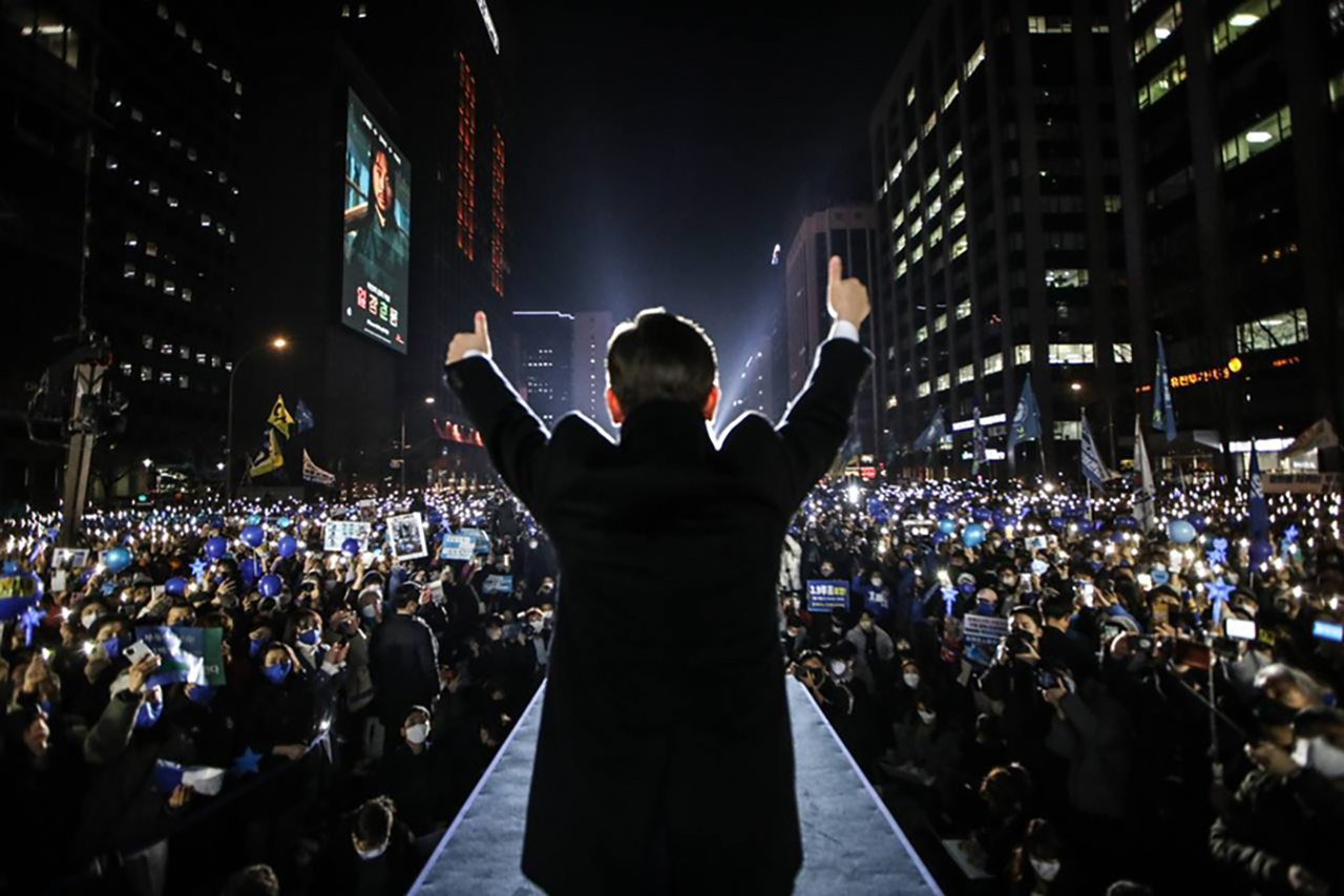 이재명 후보의 서울 청계광장 피날레 유세현장 모습. 민주당 선대위 제공.