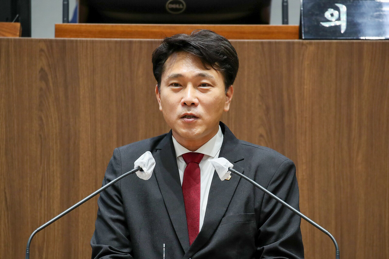 안종혁 충남도의회 의원은 12일 339회 임시회 본회의 5분 발언에서 ‘장애인 일자리 통합지원센터’ 건립 필요성을 역설했다. 충남도의회 제공.