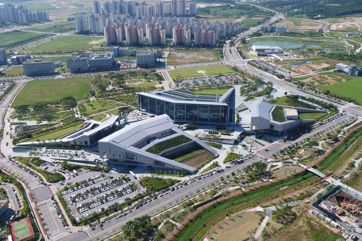 하늘에서 내려다 본 내포신도시 전경. 자료사진.