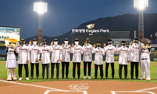 한화이글스 2023 신인선수들 모습.