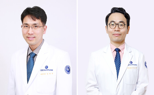 충남대학교병원 호흡기내과 정재욱(좌측), 박동일 교수(우측).