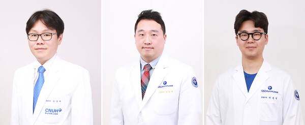 (좌측부터) 충남대학교병원 성형외과 오상하 교수, 김순제 교수, 박윤성 전공의.