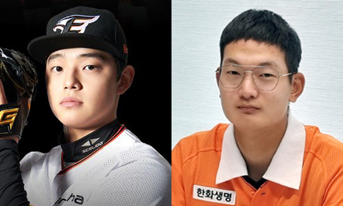 한화이글스 팬들의 관심을 모으고 있는 문동주(왼쪽)와 김서현(오른쪽).