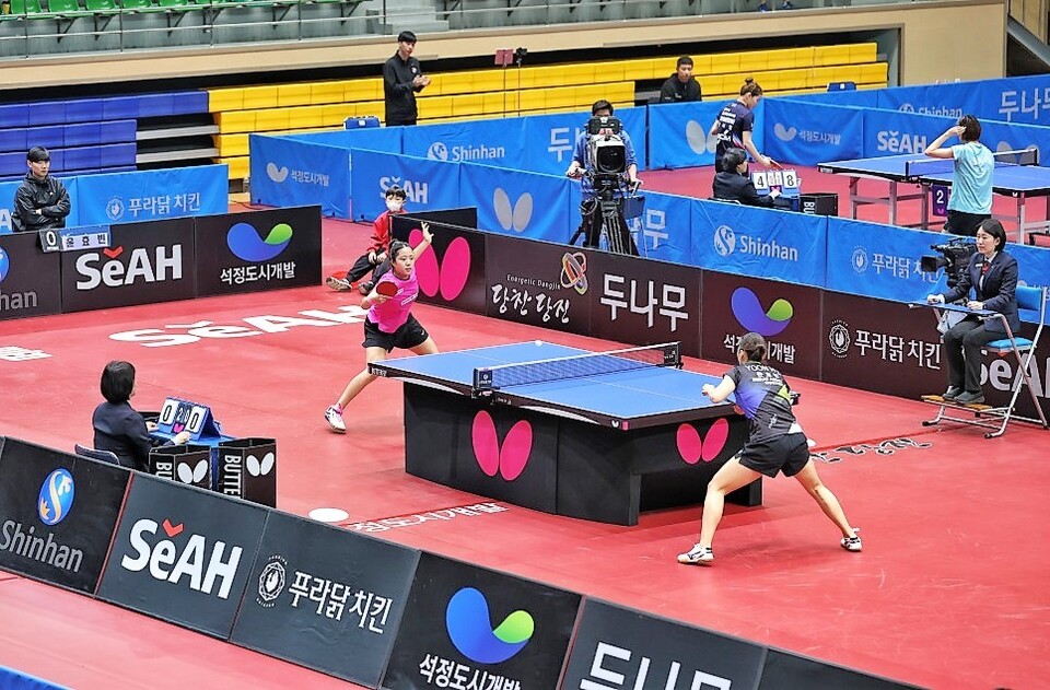 내달 4일까지 당진시종합체육관에서 국가대표 탁구선수 선발전이 열린다. 당진시 제공.