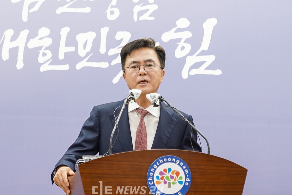 김태흠 충남지사가 5일 윤석열 대통령의 도내 5개 시·군 특별재난지역 선포 지시와 관련해 환영의 뜻을 밝혔다. 유솔아 기자.