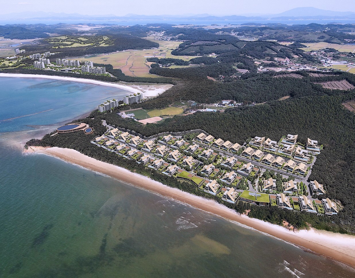 안면도 관광지 개발 사업 4지구 휴양콘도미니엄 조성 사업 조감도. 태안군 제공.