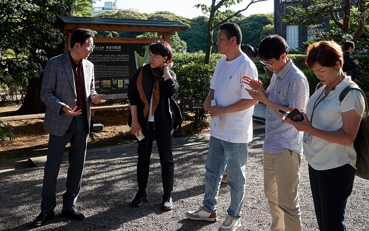 박 시장은 물이 부족하고 지리적으로 협소한 신정호를 국가정원으로 만들기 위해 일본의 자연을 압축한 조경 기술을 검토할 필요가 있다고 밝혔다. 아산시 제공.