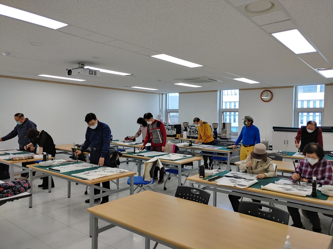 문인화 강좌 모습. 도립대 제공. 