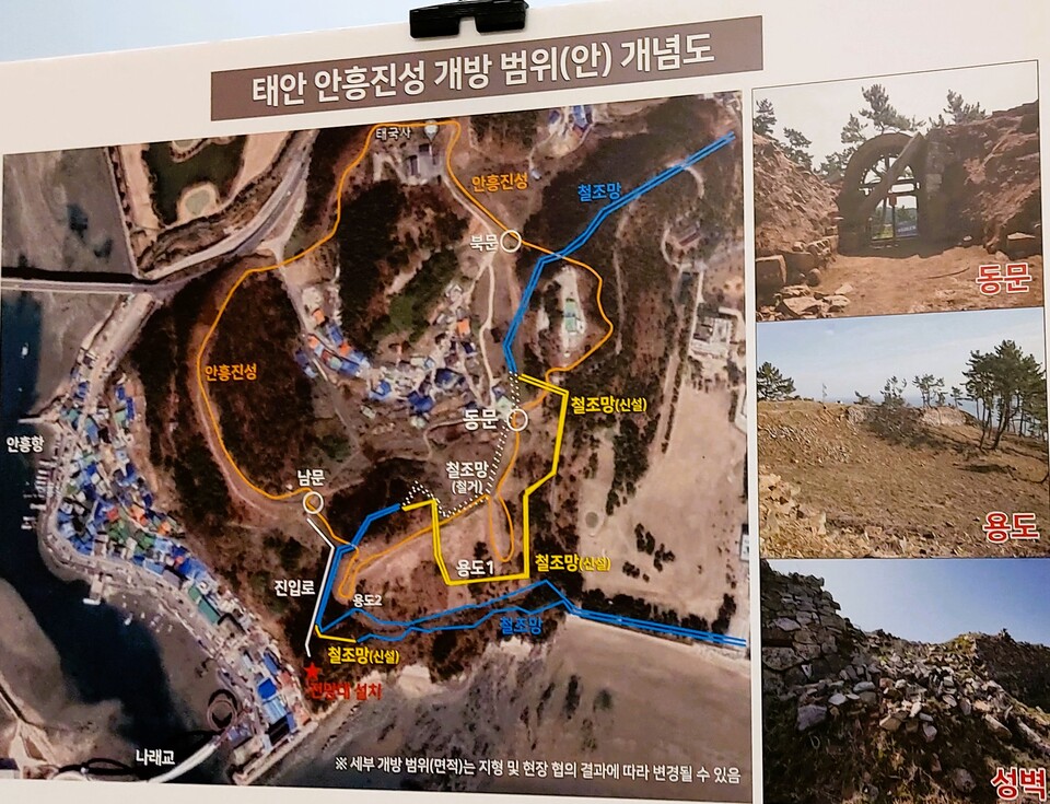 태안안흥진성 개방범위 개념도