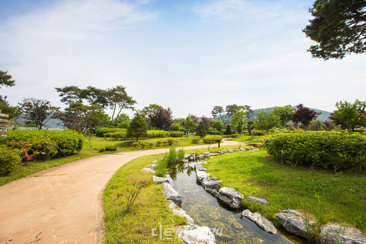 청양군청 근처에 있는 지천 생태공원. 