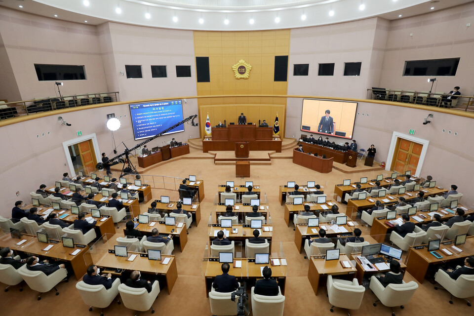 대전시의회 본회의장 전경. 자료사진. 